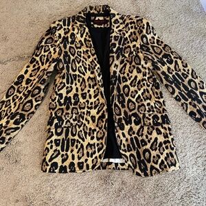 Tripp NYC heavy cotton Leopard Blazer